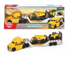 Žaislinis Volvo sunkvežimis - vilkikas 32 cm su ekskavatoriumi ir savivarčiu, Dickie