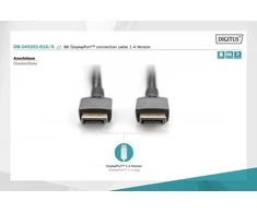 „Digitus“ | „DisplayPort“ jungties kabelis 1.4 | DB-340201-010-S | DP į DP | 1 m