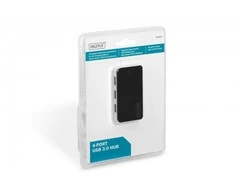 Assmann Electronic DIGITUS 40x USB3.0 Hub 4-port 4xUSB A/F su įsk. ext. Maitinimas 5V 3,5A ir kabelis 1,2m USB2.0 suderinamas