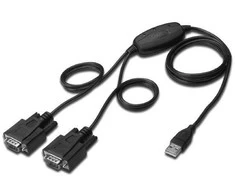 Assmann Electronic DIGITUS USB 2.0 iki RS232x2 kabelis 1,5 M mikroschemų rinkinys FT2232H