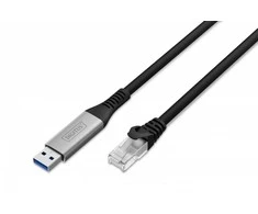 Digitus Kabelis USB 3.2 Gen1 - RJ45 Ethernet, 1 Gbit/s, 10 m