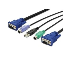 Assmann Electronic DIGITUS KVM laidas PS2 ir USB konsolėms su KVM 1xHD-15/M 1xVGA HD-15/M 2xPS2 1x USB 3m