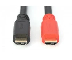 Assmann Electronic ASSMANN HDMI didelės spartos A tipo jungties kabelis su stiprintuvu. M/M 10.0mw/Ethernet Ultra HD 24p CE auksinis bl