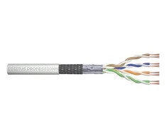 Assmann Electronic DIGITUS CAT 5e SF-UTP patch cable raw ilgis 100m popierinė dėžutė AWG 26/7 PVC simplex spalvotas pilkas