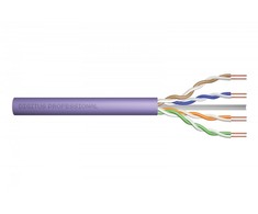 Assmann Electronic DIGITUS montavimo kabelis cat.6 U/UTP B2ca vientisas laidas AWG 23/1 LSOH 100m violetinė folija