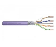 Assmann Electronic DIGITUS Montavimo kabelis Cat.6 F/UTP B2ca vientisas laidas AWG 23/1 LSOH 500m violetinė ritė