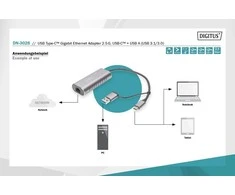 „Assmann“ elektroninis DIGITUS USB3.0 / USB C 3.1–2.5G eterneto adapteris