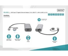 „Assmann“ elektroninis DIGITUS USB3.0 / USB C 3.1–2.5G eterneto adapteris
