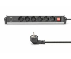 Digitus | Office Power Strip | DA-70624 | Sidabrinis/Juodas