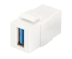 Digitus Modulis Keystone USB 3.0, jungtis lizdams ir tuščioms plokštėms, moteriška/moteris, Baltas
