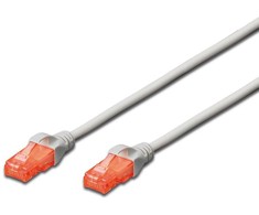 Assmann Electronic DIGITUS CAT 6 U-UTP patch kabelis Cu LSZH AWG 26/7 ilgio 1 m spalvotas pilkas