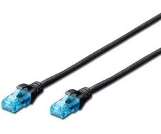 Assmann Electronic DIGITUS CAT 5e U-UTP patch kabelis PVC AWG 26/7 ilgis 3 m spalva juodas
