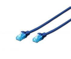 Assmann Electronic DIGITUS CAT 5e U-UTP patch kabelis PVC AWG 26/7 ilgis 0,5m spalva mėlynas
