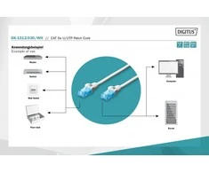 DIGITUS DK-1512-030/WH DIGITUS Premium CAT 5e UTP patch kabelis 3,0 m spalvotas baltas