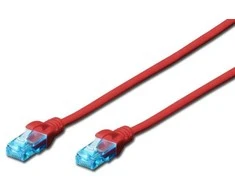 Assmann Electronic DIGITUS CAT 5e U-UTP pataisomasis kabelis PVC AWG 26/7 ilgis 3 m spalva raudona