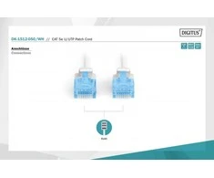 DIGITUS DK-1512-050/WH Premium CAT 5e UTP patch kabelis 5,0m spalvotas baltas