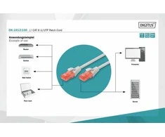DIGITUS DK-1612-100 Premium CAT 6 UTP patch kabelis Ilgis 10.0m Spalvotas pilkas