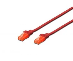 Assmann Electronic DIGITUS CAT 6 U-UTP pataisomasis kabelis PVC AWG 26/7 ilgis 2m raudona spalva