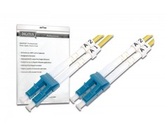 Assmann Electronic DIGITUS LWL patchable LC/LC 09/125um singelmode Duplex be halogenų su protokolu geltona 5m