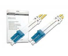Assmann Electronic DIGITUS LWL patchable LC/LC 09/125um singelmode Duplex be halogenų su protokolu geltona 5m