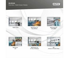 „Digitus“ 4x2 HDMI matricos jungiklis / kelių peržiūrų programa, 4K/30Hz | DS-55345 | Juodas