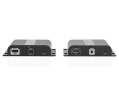 Assmann Electronic DIGITUS 4K HDMI plėstuvas per IP imtuvas Įrenginys per tinklo kabelį CAT 5/5e/6/7 4K2K/30Hz juodas