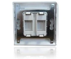 Digitus Ramka 80x80mm su adapterami 2x 22,5mm 2x Keystone