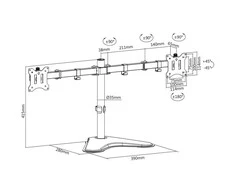 Assmann Electronic DIGITUS Dual Monitorius stovo laikiklis