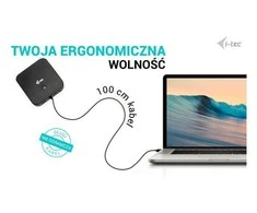 I-TEC USB-C HDMI dviejų DP prijungimo stotelė su maitinimo tiekimu 100 W + I-tec universalus įkroviklis 112 W