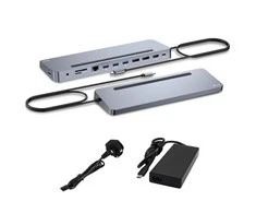 I-TEC USB-C Metal Ergonomic 4K 3x Ekrano prijungimo stotis su PD 100 W + I-tec universalus įkroviklis 100 W