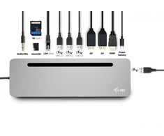 I-TEC USB-C Metal Ergonomic 4K 3x Ekrano prijungimo stotis su PD 100 W + I-tec universalus įkroviklis 100 W