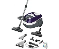 Sauso ir šlapio valymo dulkių siurblys Bosch AquaWash&amp;Clean BWD41740, Violetinis