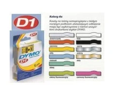 Dymo S0720570 (juoda ant raudonos) D1 tipo juosta