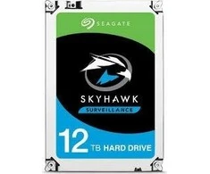„SEAGATE“ stebėjimo dirbtinio intelekto „Skyhawk“ 12 TB kietasis diskas SATA 6 Gb/s 256 MB talpykla 8,9 cm 3,5 colio CMR helio juodas