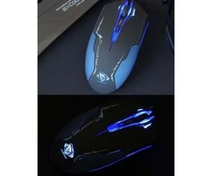 E-Blue Mėlyna E-mėlynas Auroza Pelė su laidu, juoda, 3500DPI