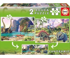 Dėlionė Educa 2x100 dinozaurai – 15620