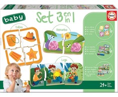 Educa 3 dėlionės BABY SET 3 in 1 2-4 metų