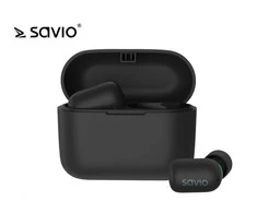 Belaidės Ausinės - Savio TWS-09 IPX5, Juodos