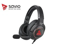 Žaidimų ausinės 7.1 virtual surround Savio VERTIGO su USB jungtimi