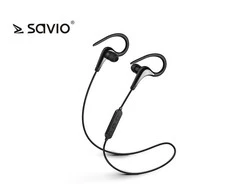 Belaidės ausinės sportui Savio WE-03, Juodos