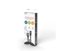 USB Kabelis - SAVIO CL-155 2m USB 2.0 Magnetinis Jungiklis Juodas