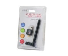 Wi-Fi 802.11 / n SAVIO CL-63 USB 150Mbps kortelė su antena, lizdinė plokštelė