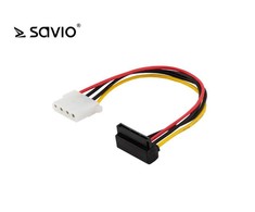 SAVIO AK-42 Maitinimo kabelis / adapteris Molex 4pin F-SATA 15pin F kampinis, 10 vnt.