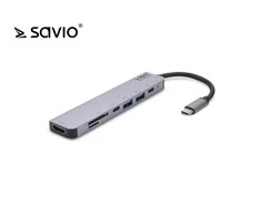 Daugiafunkcis USB HUB Type C 7in1 SAVIO AK-47