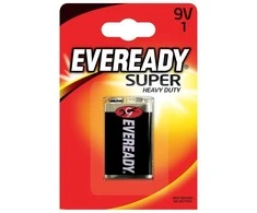 Energizer Bateria Eveready Super Heavy Duty 9V 6F22 1 vnt. pūslelė