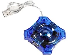USB šakotuvas Esperanza Star EA150B (4x USB 2.0; mėlynas)