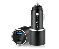 Everactive 36W automobilinis USB QC3.0 ir USB-C PD įkroviklis