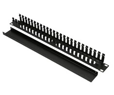 Extralink | Organizer kabli | 1U 19" su metalową osłoną