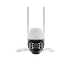 Bevielė išmanioji Wi-Fi lauko kamera, 3MP, 12V DC, valdoma PTZ 310°, IP65, balta, TUYA, Smart Life, Extralink