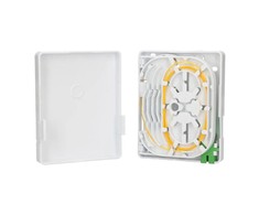 EXTRALINK Olivia 2 gyslų šviesolaidinė galinė dėžutė su kojeliu ir SC/APC adapteriu